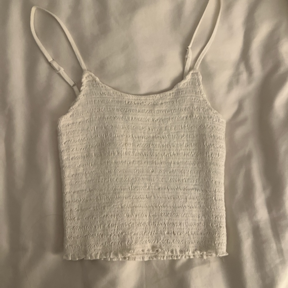 Brandy Melville White Textured Top